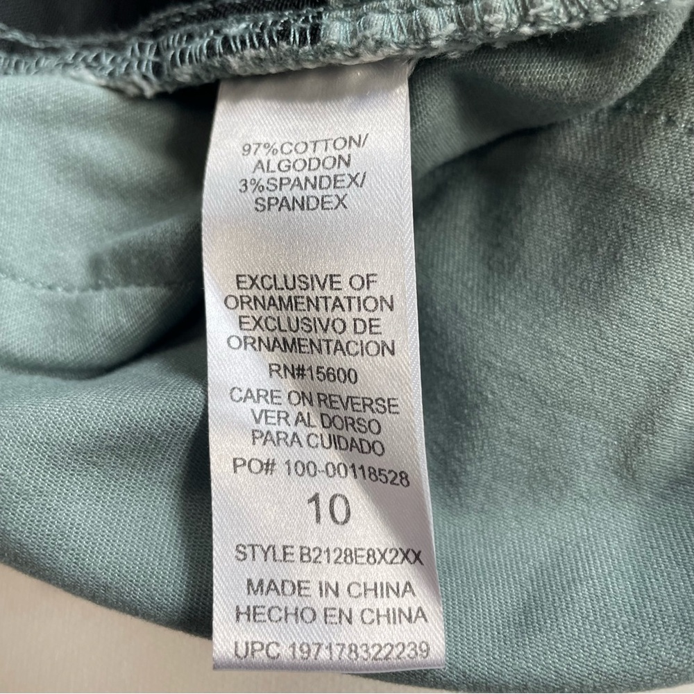 Democracy “Ab” Solution Sage Green Utility Pants – Size 10 - Picture 4 of 10